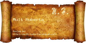 Mult Huberta névjegykártya